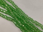 6mm Czech Fire Polished  Green  Bols Beads  Transparent  Luster Finish-glass