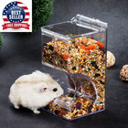 Hamster Rabbit Food Dispenser Feeder Plastic Clear Automatic Pet Feeder For Hams