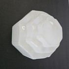 Vtg Art Deco Milk Glass Skyscraper Wedding Cake Ceiling Shade Globe Octagon