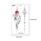 2x Black Flower Temporary Tattoo Sticker Arm Sleeve Rose Moon Butterfly Body -