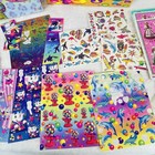 Vintage Lisa Frank Panda Pinter Binder W  Stickers   Stationary  Postcards Lot