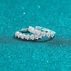 0 50 Ct Lab Grown Diamond Stud Earing For Women 925 Silver 14k White Gold Plated