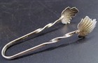 Ehi Antique Sterling Silver Sugar Tongs - Shell Style - 3 1 2  Long Nte