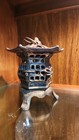 Vintage Traditional Japanese Cast Iron Outdoor Ficture Hanging Lantern