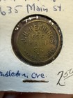C  1900s Pendleton Oregon J h Hennings Trade Token Saloon Merchant Good For 5c