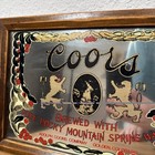 Vintage Coors Beer Mirror Bar Sign Brewed Pure Rocky Mountain Spring Water 1980s