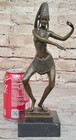 Art Deco Hot Cast Hand Made Marble Base Figurine Dancer Bronze Sculpture Statue