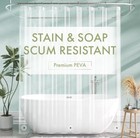 Amazerbath Shower Curtain Liner  72x72 Clear Shower Curtain Liner  Waterproof