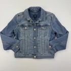 Gap Kids Denim Jean Jacket Girls Small 6 7 Regular Blue Button Front Classic