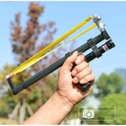 Powerful Straight Rod Laser Slingshot Hunting Slingsshot Can Stretch Laseraiming