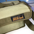 Vintage Nikon  Camera Case Carry Bag Canvas Green Non Padded 10 