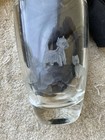 Etched Heavy Glass Vase With Three Westies