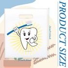 300 Pcs Tooth Merchandise Bags With Handles Plastic Dental Bags For Patients    