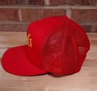 Strohs Beer Snapback Red Hat Cap Trucker Puff Print Logo Vintage 