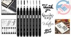 Versatile Brush Calligraphy Pens Set For Beginners  8 Sizes  Waterproof Ink