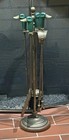 Vintage Brass Painted Duck Head Fireplace Tool Set Mallard Stand Mcm Hearth Rare
