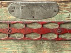 Antique Primitive Wooden Toy Wagon Coal Car Child s Pull Toy Steel Wheels   1928