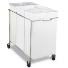 Faribo P434 C a-pw-0111 3-compartment White Bin Assembly W  White Lids