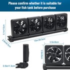 Liveek Aquarium Fan 4 Head Adjustable 2 Speed Cooling Fan Fish Tank