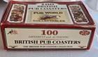 100 British Pub Coasters Pub World Collectables Beer Mats England Complete Box
