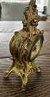 Antique New Haven Art Nouveau Miniature Table Clock  Gilt Bronze  Working