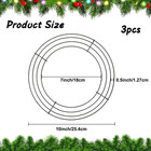 3 Pack Wreath Frame  Wreath Form  10inch Wire Wreaths Frame  Dark Green Metal Wr