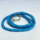 Blue French White Heart Venetian Trade Beads