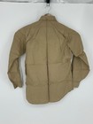 Vintage 1950   s Us Army Shirt Mens Khaki Tan Long Sleeve Dress Uniform Military