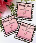 50x Thank You For Your Purchase Cards  Business Cards  Pink Rose  Square