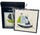 Nautica 2 Piece Wall Decor Zachary Sailboats Stretched Canvas New Open Box As Is