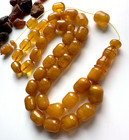 Big Antique Natural Baltic Amber 89g  Islamic Prayer Rosary 33 Beads Tasbih