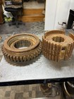 6 3 4  Vintage Cast Iron Gear Pair Steampunk Industrial Cog Farm Wheel Lamp Base