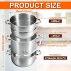 Suclain Stainless Steel Water Distiller  3 Layers 1 2 Gallon Distilled   