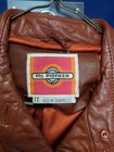 Vintage Ms Pioneer Reddish Brown Leather Jacket Coat Size 12