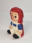 Vintage Raggedy Ann Vinyl Coin Bank Bobbs Merrill 1970s Red Hair