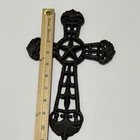 Cast Iron Cross Wall Hanging Rustic Religious Decor Star Texas Vintage