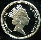 1985 Great Britain Sterling Silver Proof 1 Pound  welsh Leek  Proof Cameo  ma29