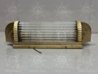 Art Deco Vintage Brass   Glass Rod Wall Sconce Light Fixtures - Antique Set Of 1