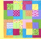 Baby Quilt Handmade Girl s Bright Colors Crib Blanket With Heart Backing New