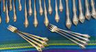 56 Pc Oneida Bourbon Hapsburg Stainless Flatware 8 Settings   Seafood  Iced Tea