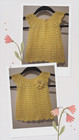 Crochet Handmade Baby Girls Dress 0-6 Months Puffs Yellow Usa