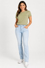 Womens Slim Fit Jeans High Waisted Relaxed Ladies Straight Trousers Pants