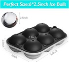 Ice Ball Maker   Reusable 2 5 Inch Ice Cube Trays  Easy Release Silicone Round I