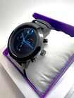 Movado Bold Trend 3601067 Blue Chronograph Dial Black Leather  Mens Watch