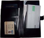 Organizer  Leather Document Case  Passport Id Airline Ticket Credit Card Planner
