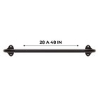 Room Darkening Wrap Around Curtain Rod 28-48  Dark Bronze Heavy Duty Steel