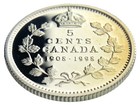 1998 Canada Mirror Proof Dime 5 Cent Uncirculated Silver Coin From Set Ngs059