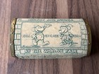 Vintage Antique Zell Mickey   Minnie Mouse 1933 1934 Worlds Fair Bank With Key