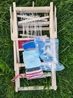 Vintage Wooden Sweden Tabletop Weaving Loom Gemla In Working Condition
