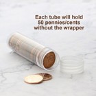 Onfireguy 5pcs Coin Storage Tubes   Penny cent Coin Tubes Round Clear Tubes